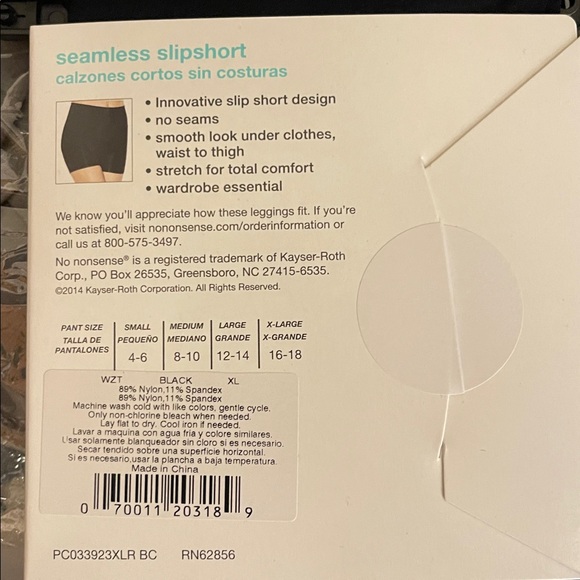 2X No Nonsense Seamless Slip Shorts - Picture 5 of 5